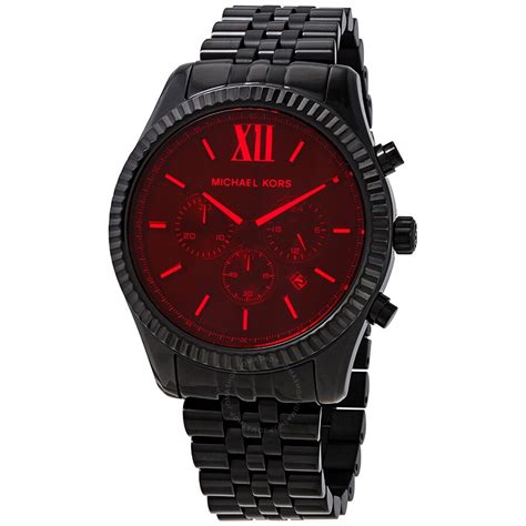 red face michael kors watch men|Michael Kors red coated watch.